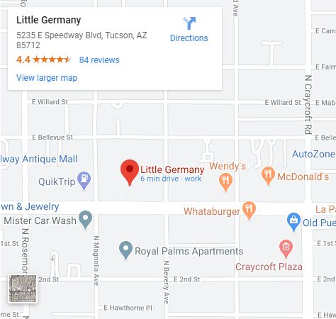 Little Germany Tucson Map